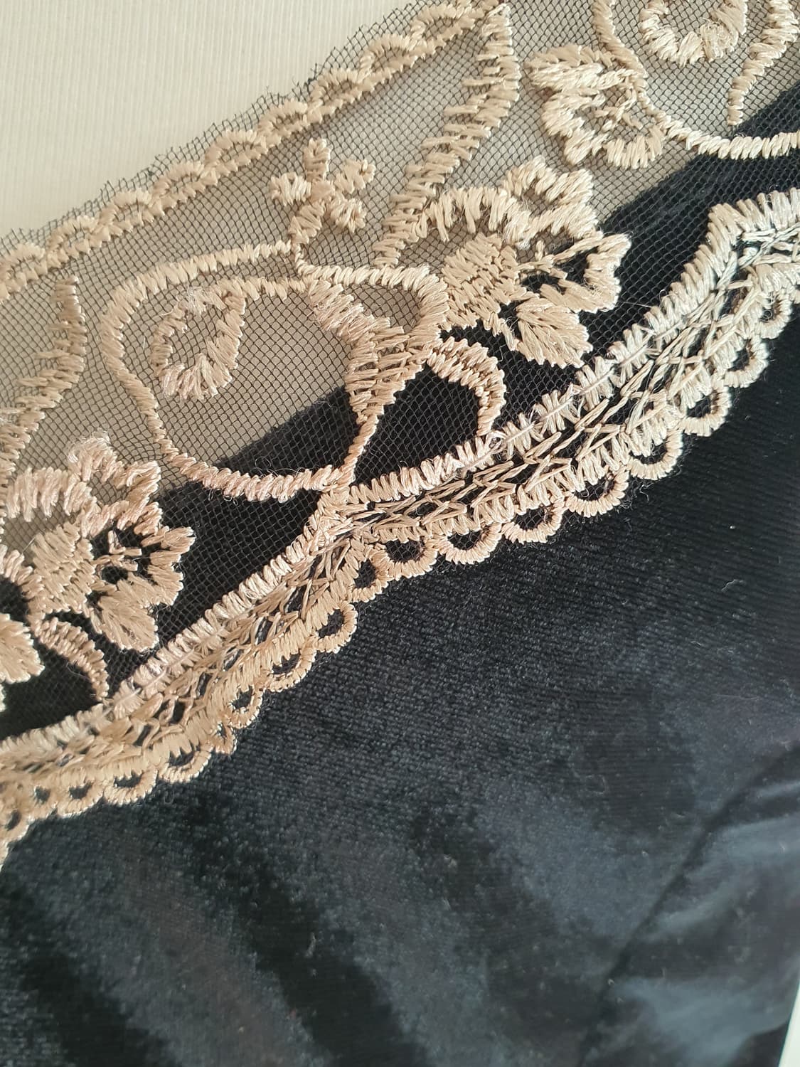 [빈티지] 벨벳 레이스 블랙 슬립 탑 상품이미지4