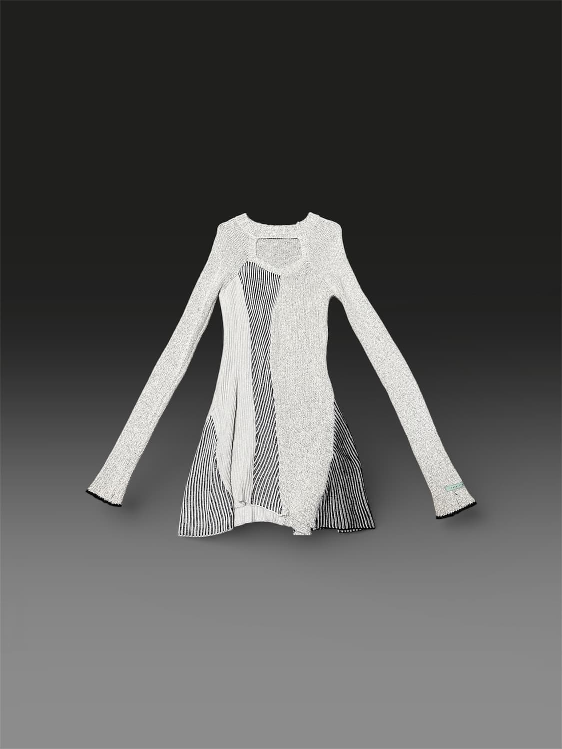 인스턴트펑크 22SS 믹싱 니트 미니 드레스 아이보리 상품이미지5