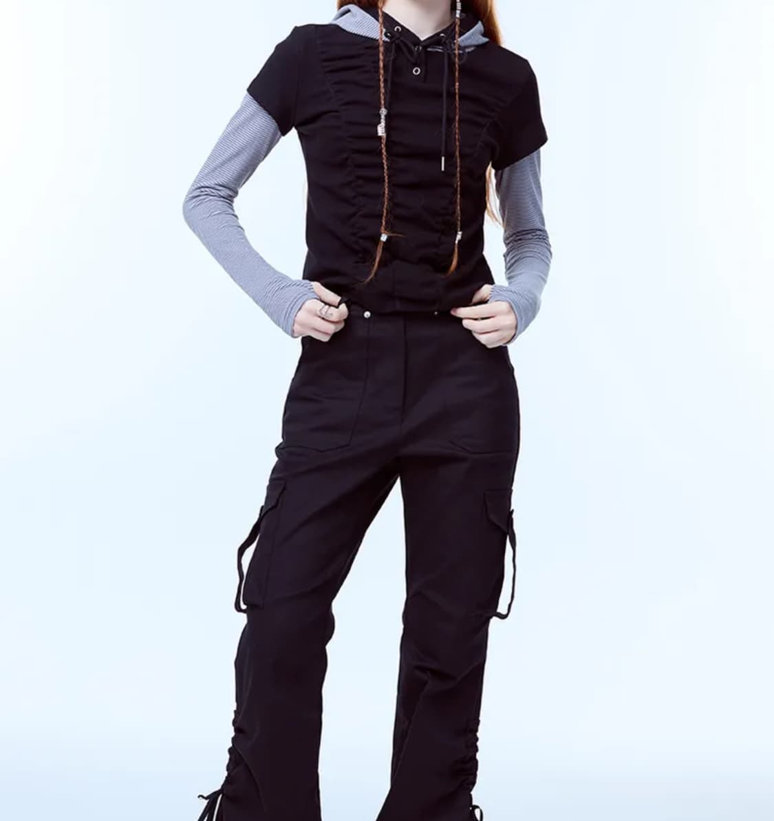 러브이즈트루 딱붙 후드티 상품이미지2