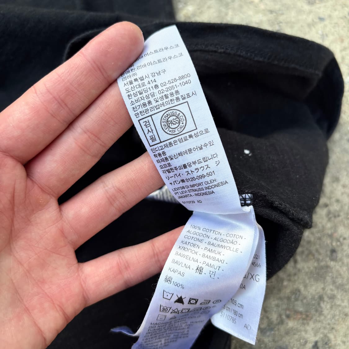 (XL) 리바이스 포켓 블랙 반팔 티셔츠 상품이미지6