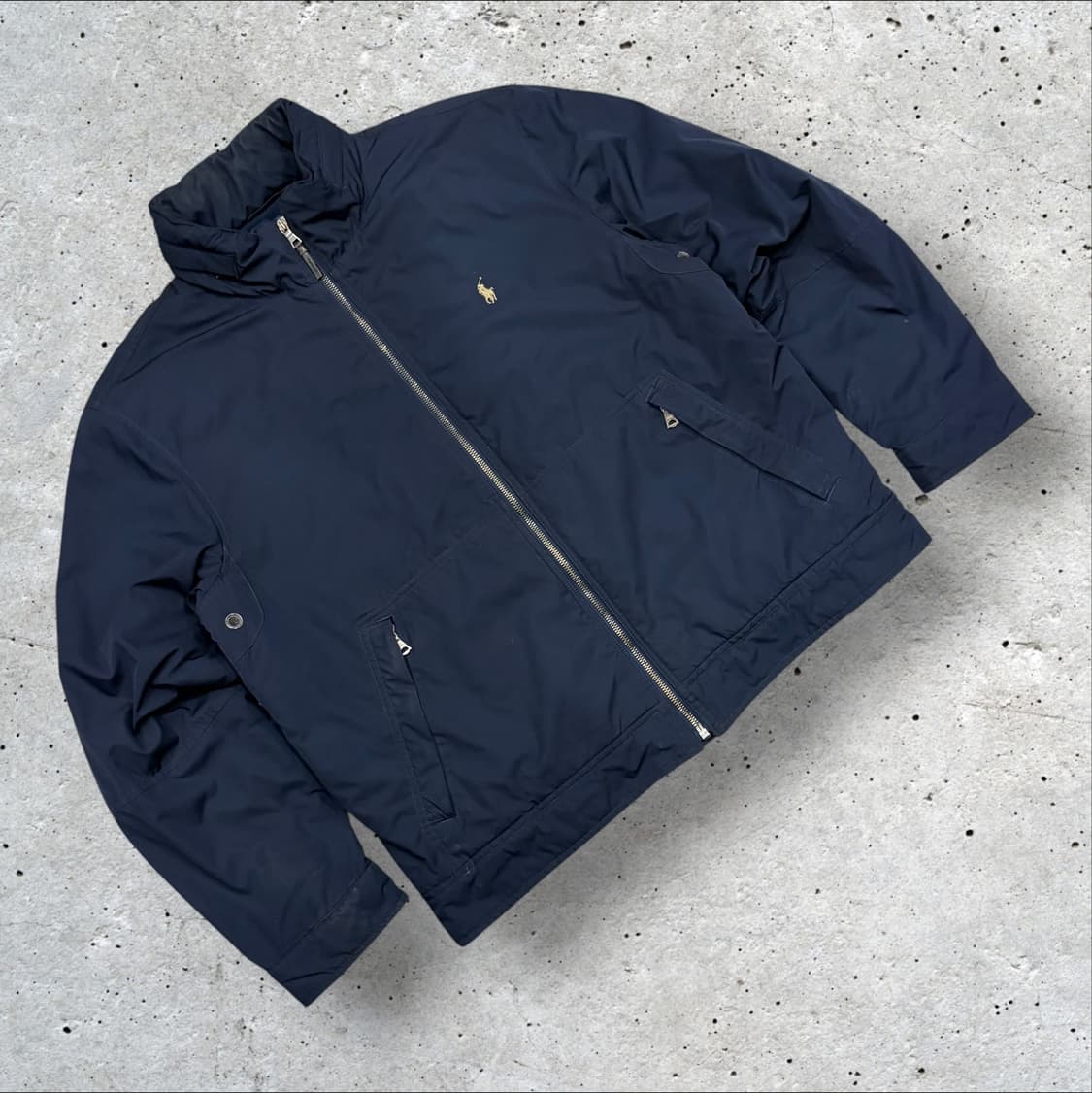 [XL] 폴로 랄프로렌 폴리쉘 기모안감 네이비 블루종 자켓 B638 상품이미지1