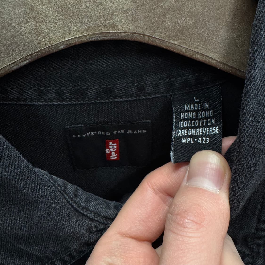 00s 리바이스 레드탭 데님 셔츠 전면 투포켓 포인트 흑청 상품이미지7