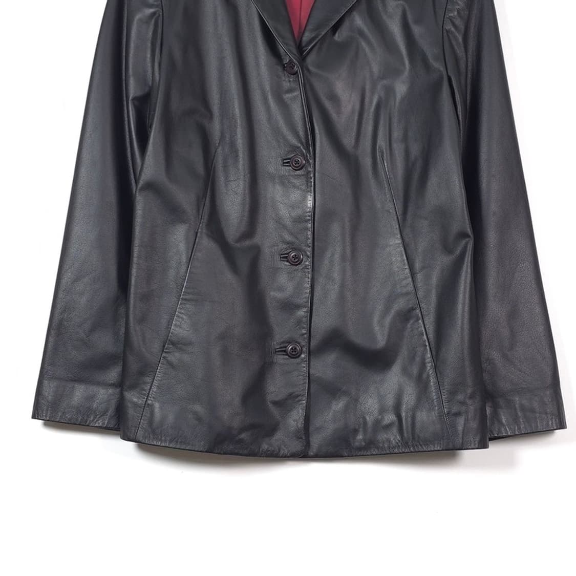 빈티지 천연 가죽 4버튼 블레이저 상품이미지4