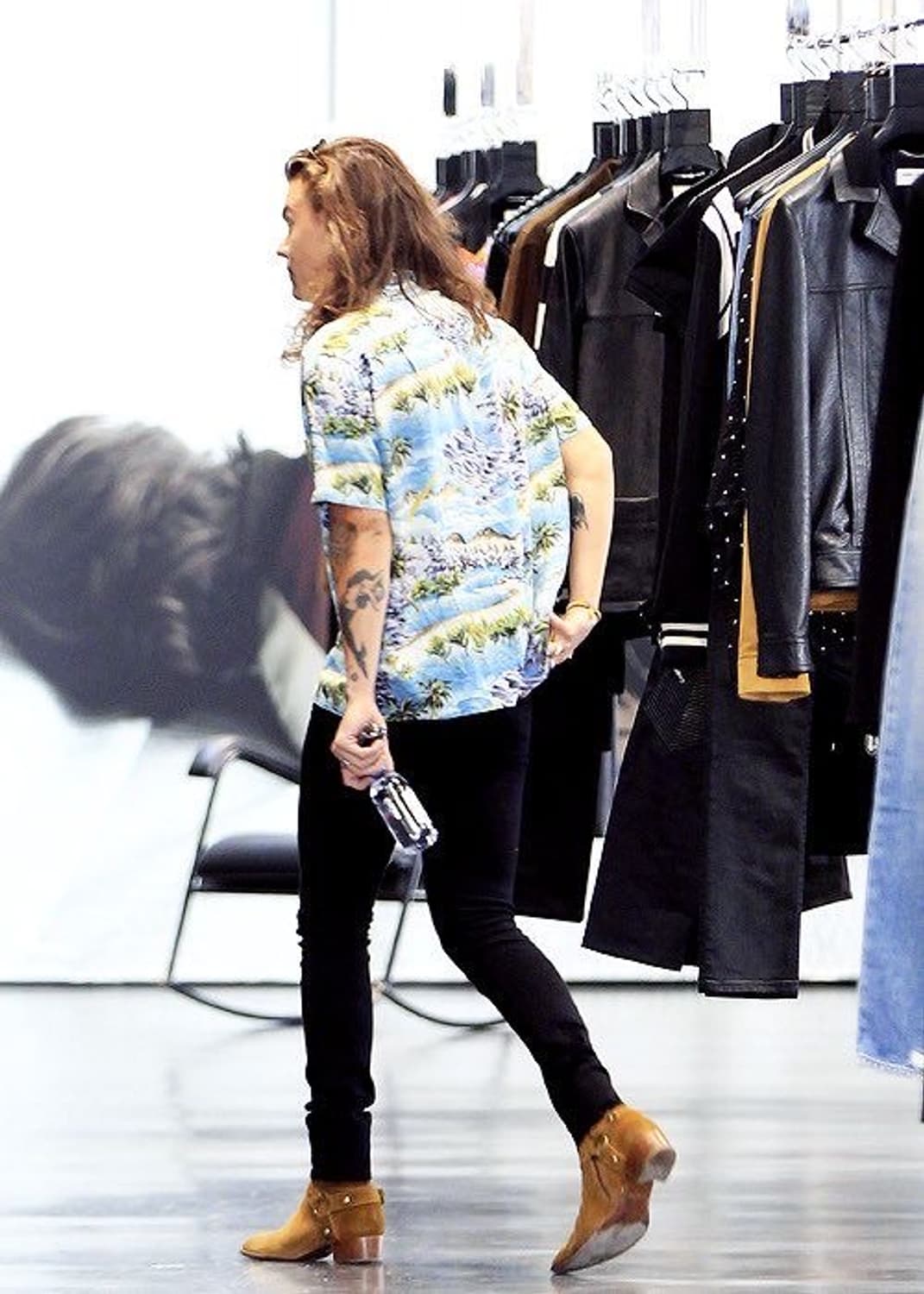 생로랑 와이어트 하네스 부츠 카멜 41.5 해리스타일스 착용 상품이미지5