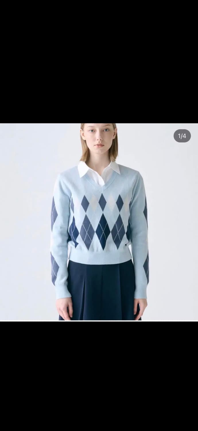 프론트로우 Argyle Knit Pullover 아가일니트풀오버봄가을니트 상품이미지1