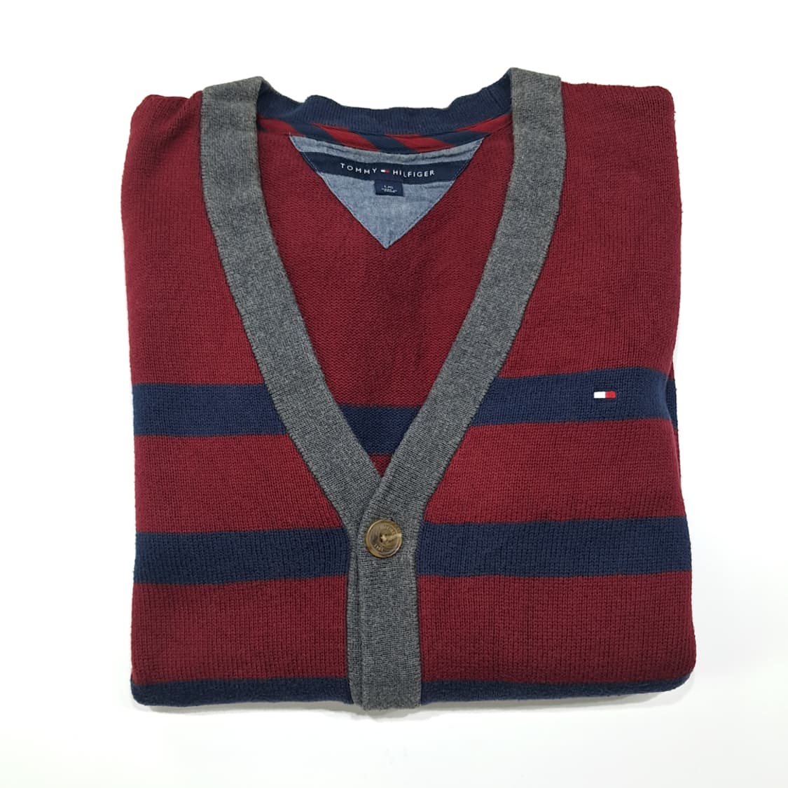 CL115 L 타미힐피거 코튼 혼방 프레피 가디건 상품이미지8