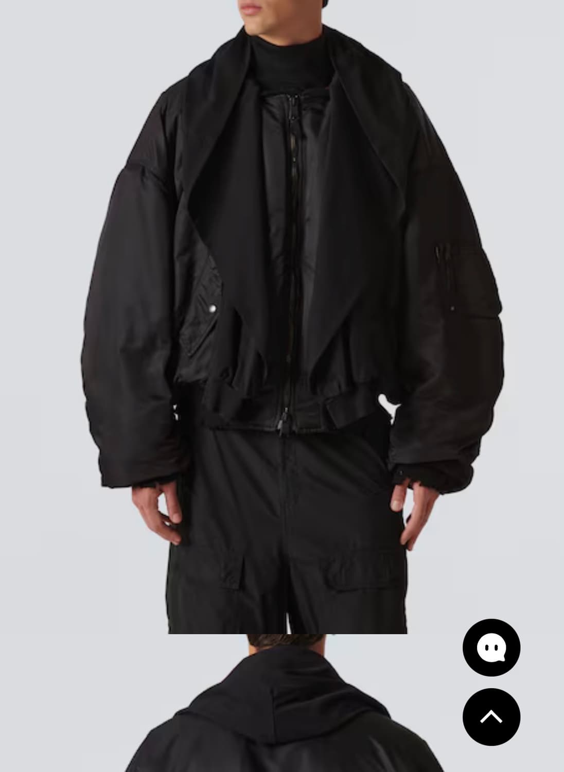 (미사용)발렌시아가 인코그니토 후드 보머 자켓 m 상품이미지2