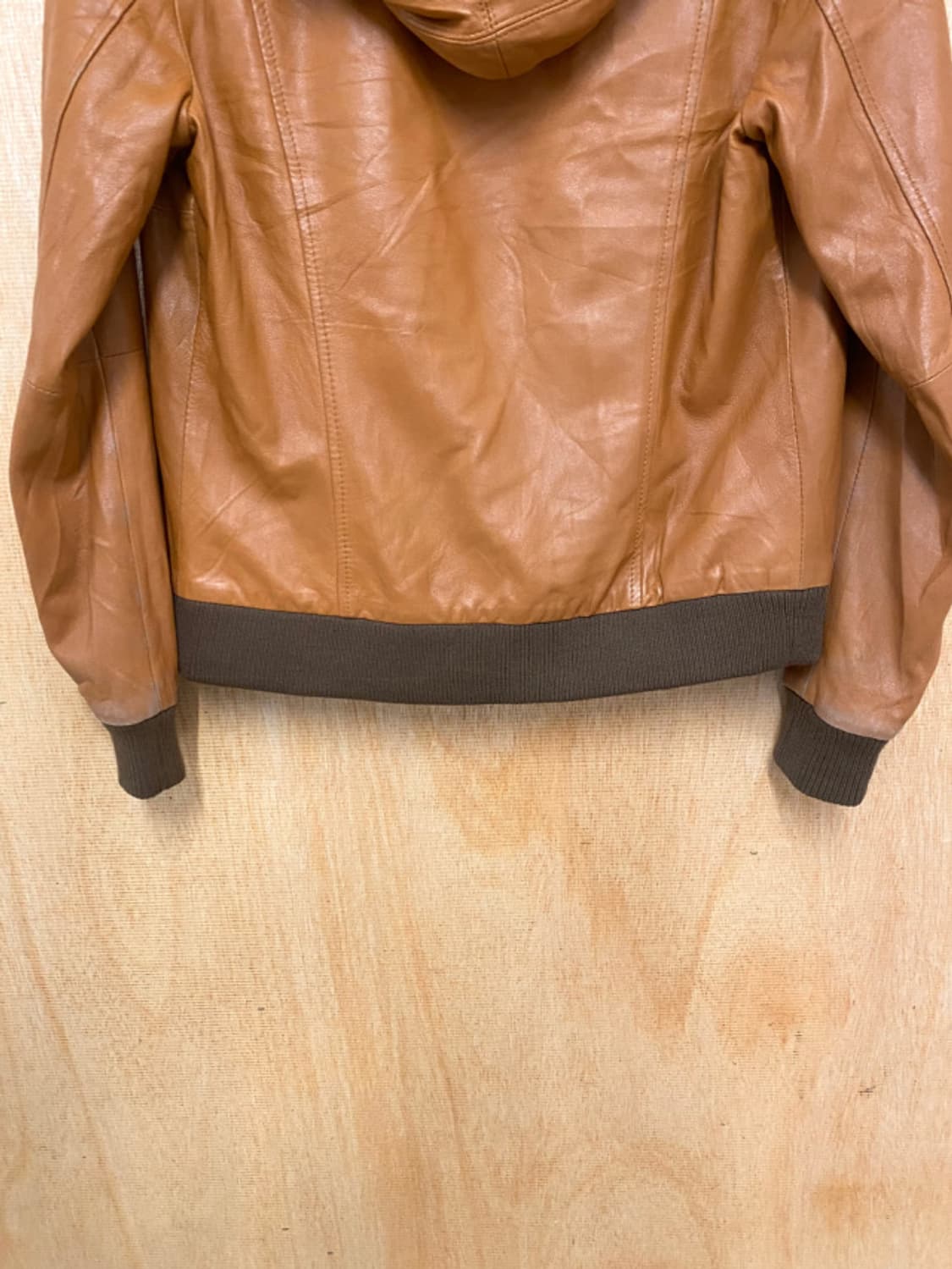 BEAMS BOY hooded leather jacket 상품이미지8