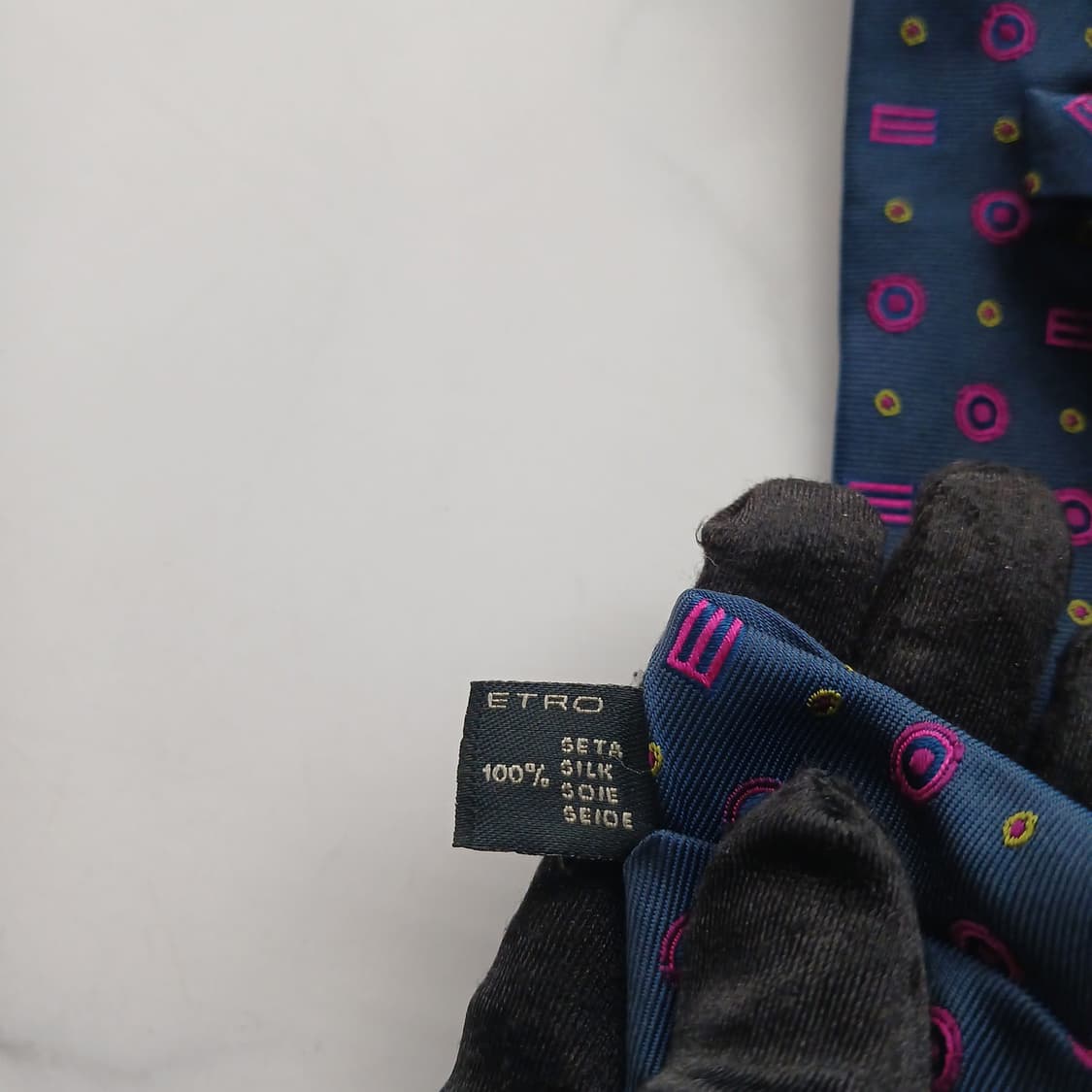 에트로 실크 네이비 기하 패턴 넥타이 9.5cm A~B등급 A18567
 상품이미지8