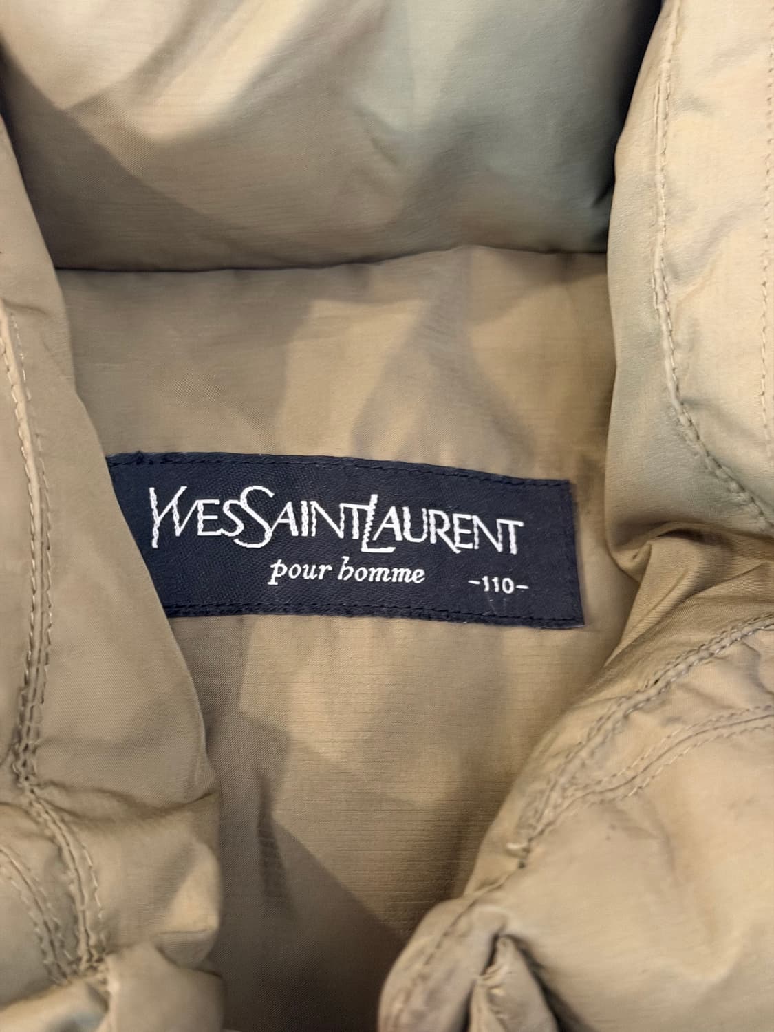 90s YSL 입생로랑 빈티지 구스다운 숏패딩 점퍼 베이지 상품이미지4