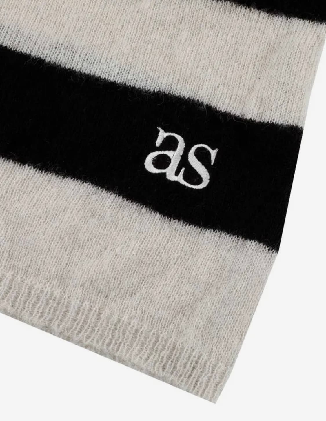 애즈온 포니 스트라이프 니트 black 상품이미지4