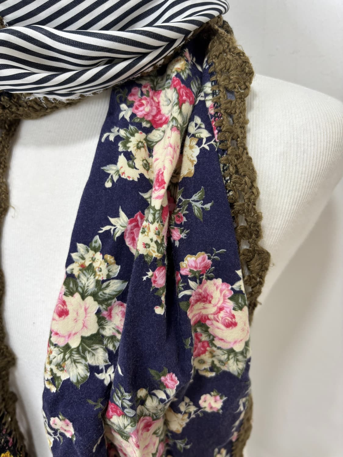 플라워 패턴 레이스 모리 머플러 스카프 상품이미지3