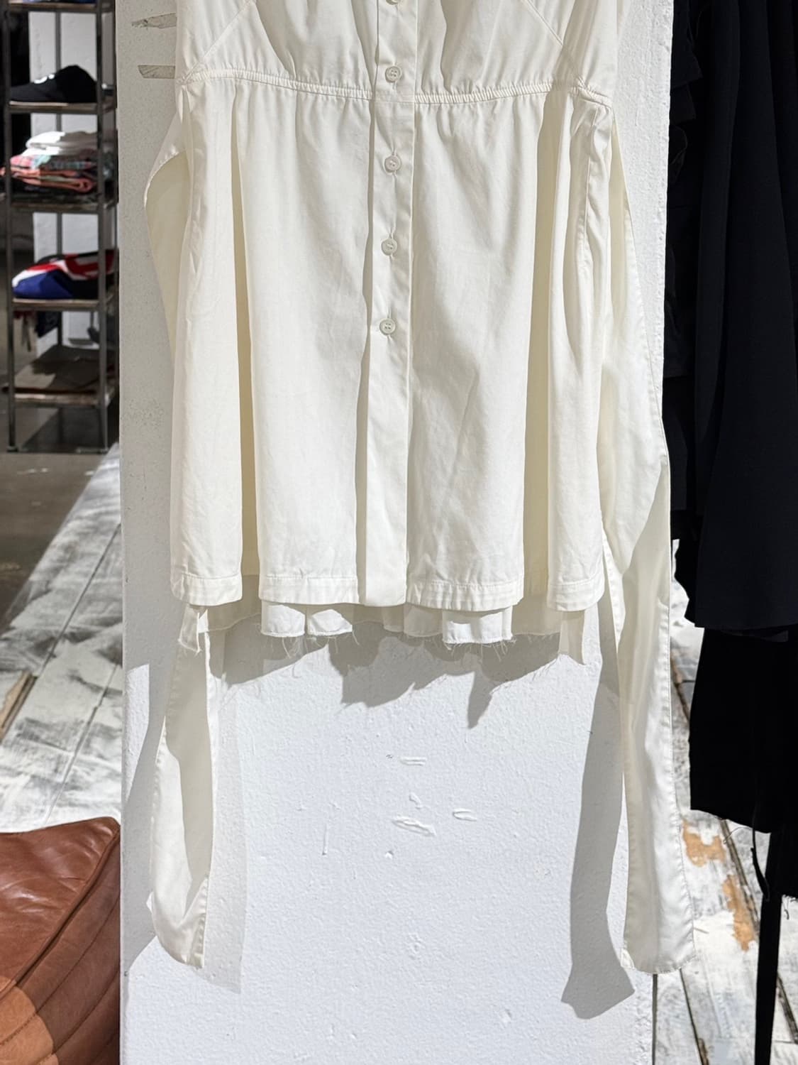 프라다 아이보리 타이 슬리브리스 미니 원피스 상품이미지3