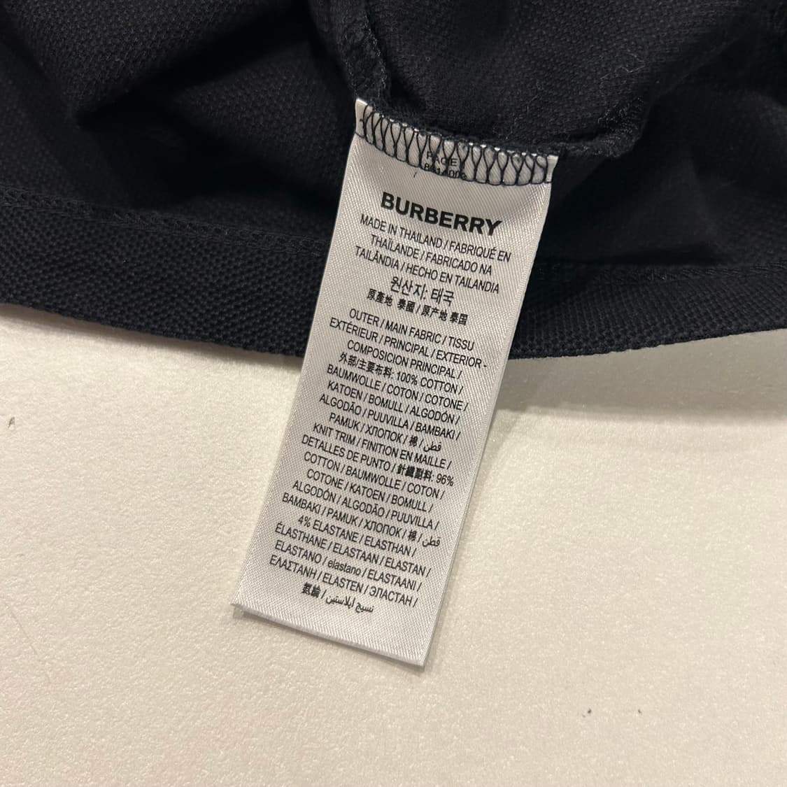 [L] 버버리 TB 블랙 반팔 폴로 티셔츠 B215 상품이미지8