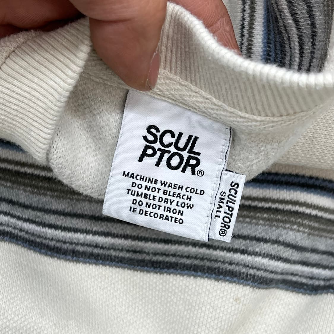 스컬프터 스트라이프 맨투맨 r3582 상품이미지6