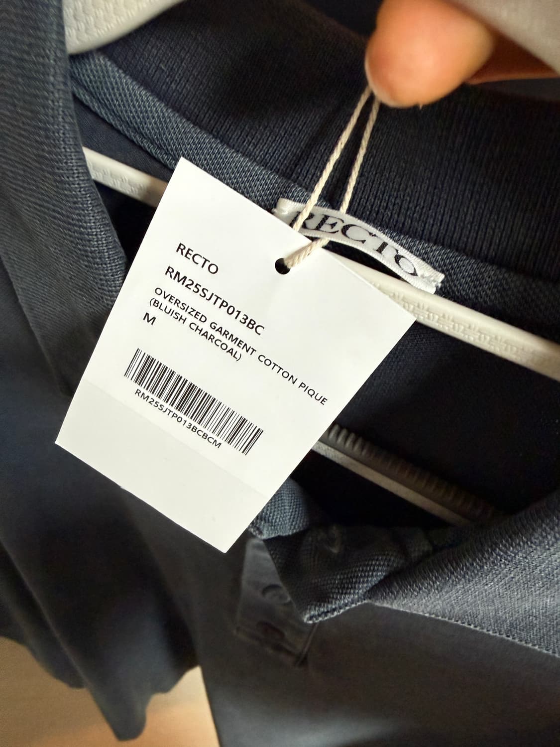 렉토 Recto OVERSIZED GARMENT COTTON PIQUE  상품이미지5