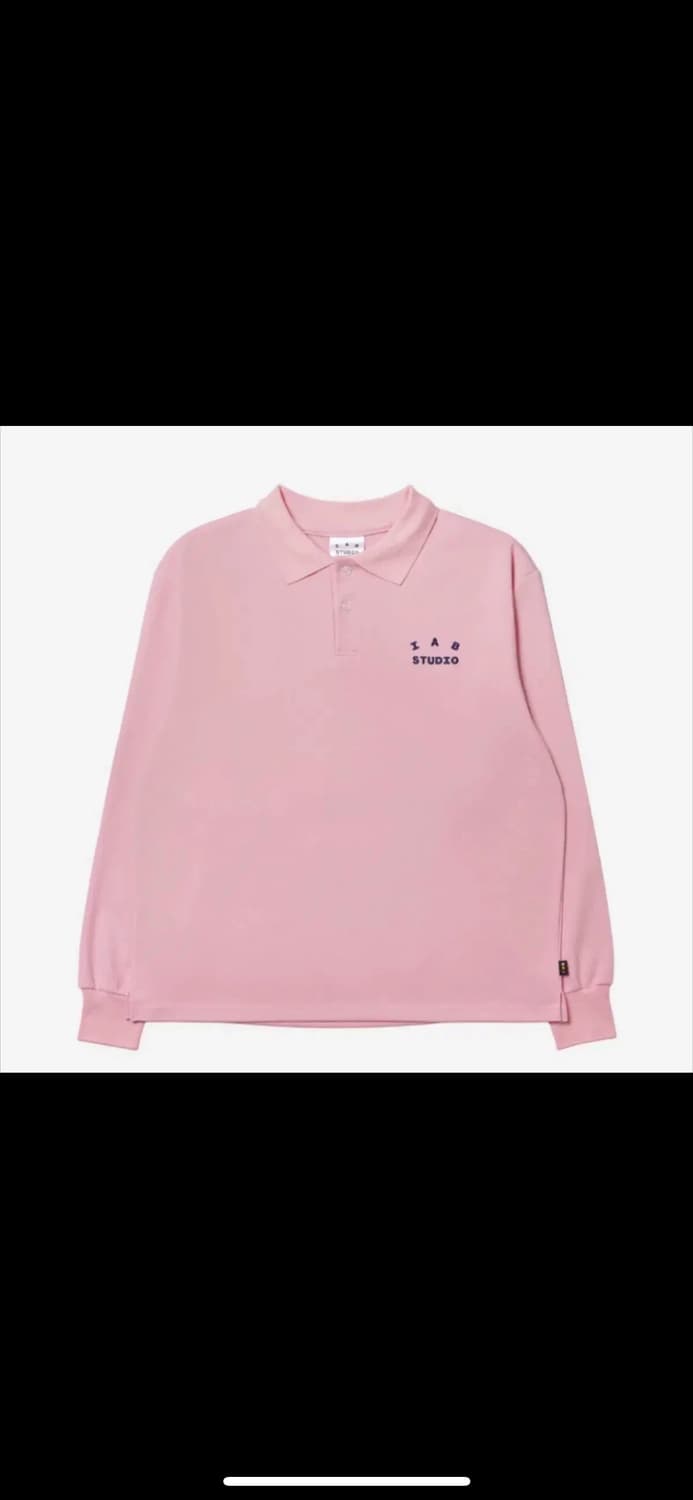 아이앱 피케 롱슬리브 핑크 긴팔 티셔츠 XL 상품이미지1