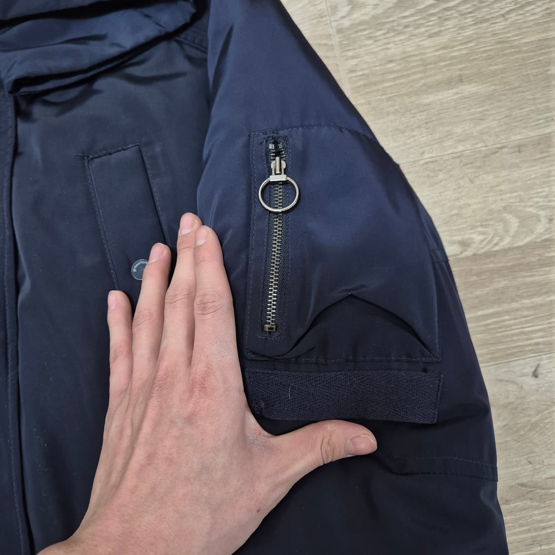 나인식스 뉴욕 여성 사이드포켓 덕다운 후드 롱패딩 점퍼 S(90) 상품이미지4