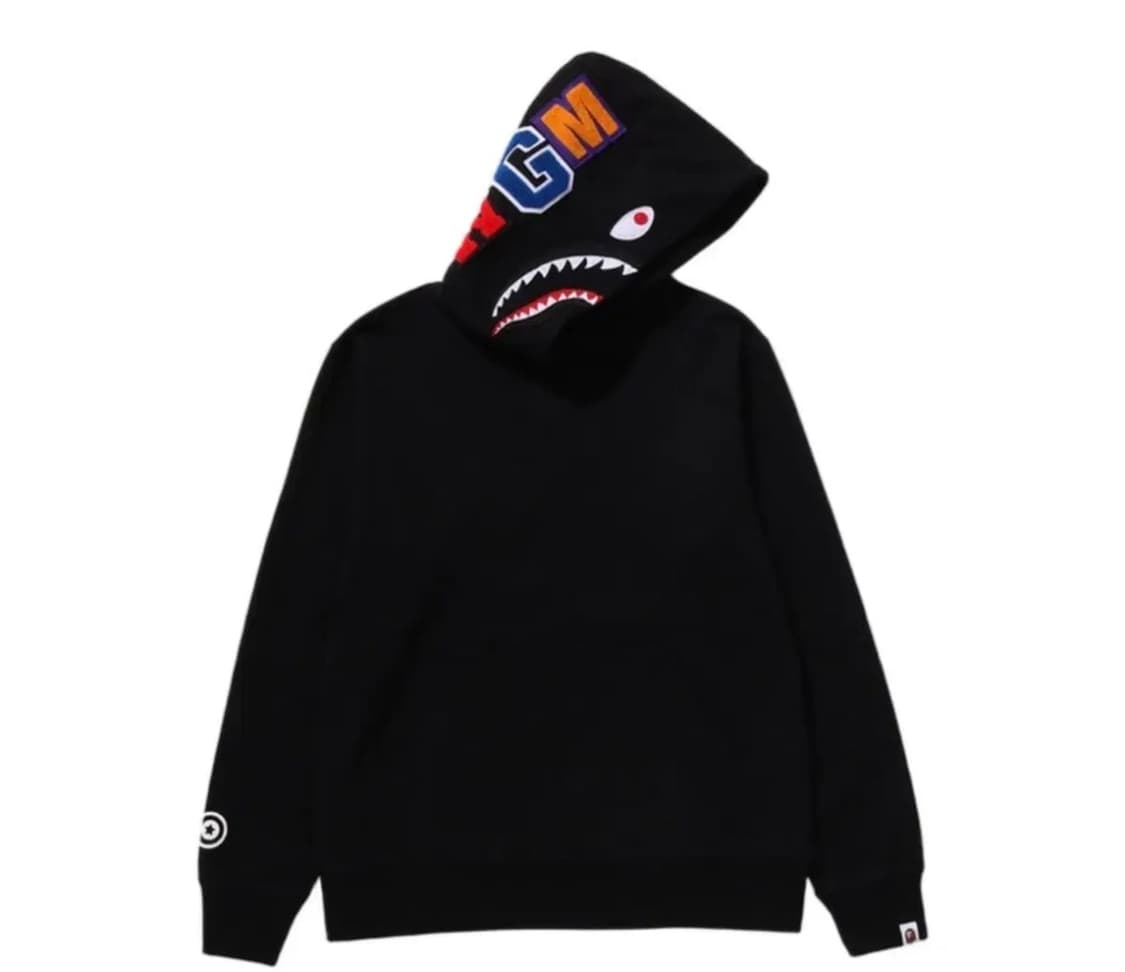 베이프 샤크후드 풀오버 블랙  상품이미지1