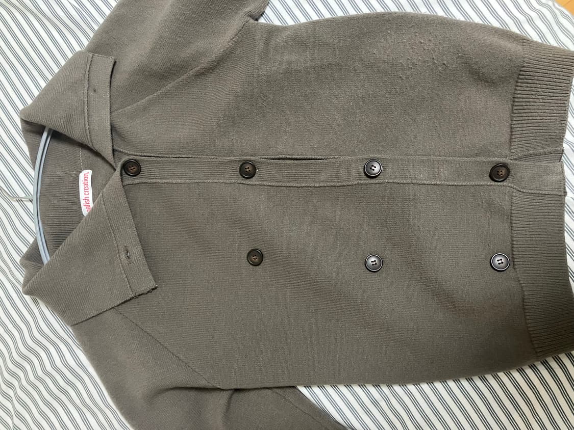 오피쉬 트윈 버튼 가디건 브라운 상품이미지6