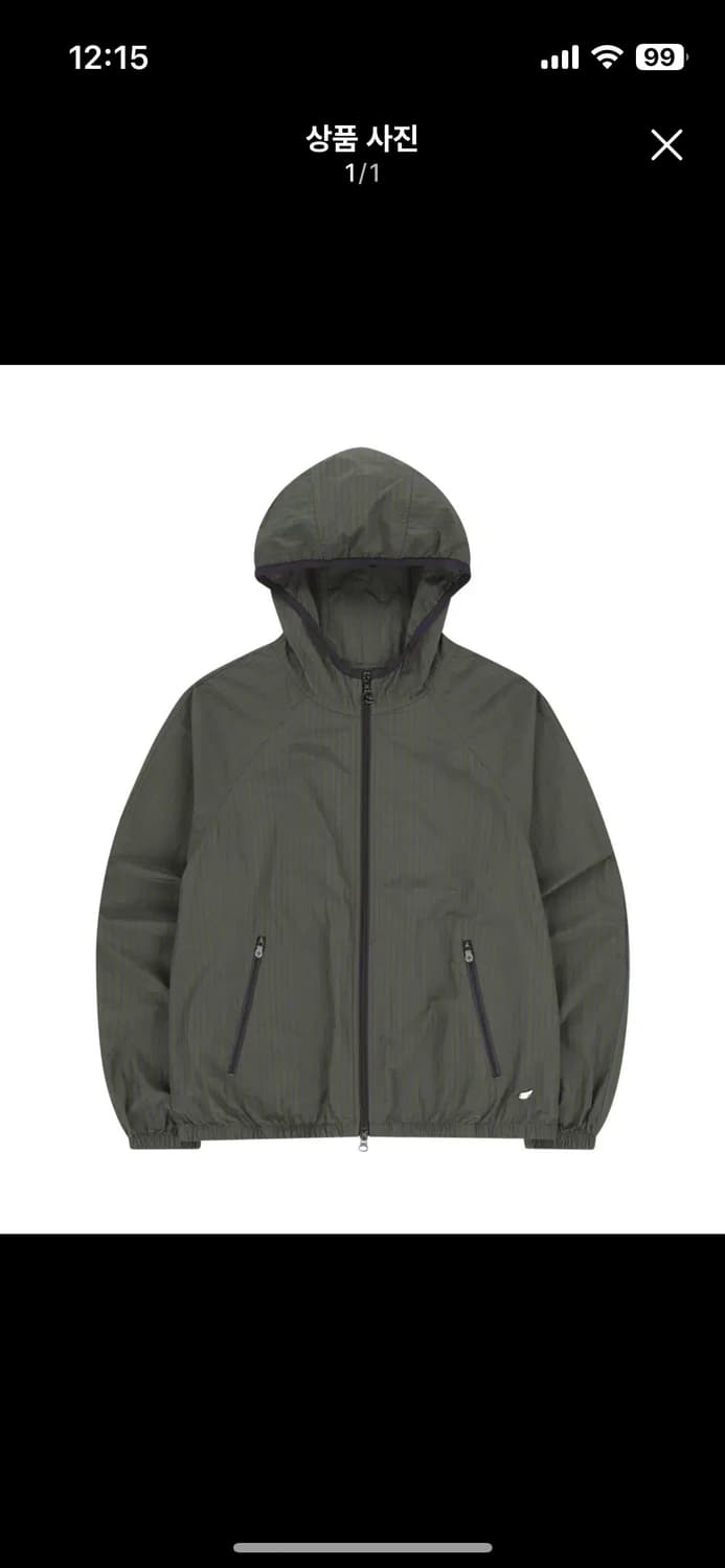 코이세이오 체크 윈드브레이커 머드 카키 상품이미지1