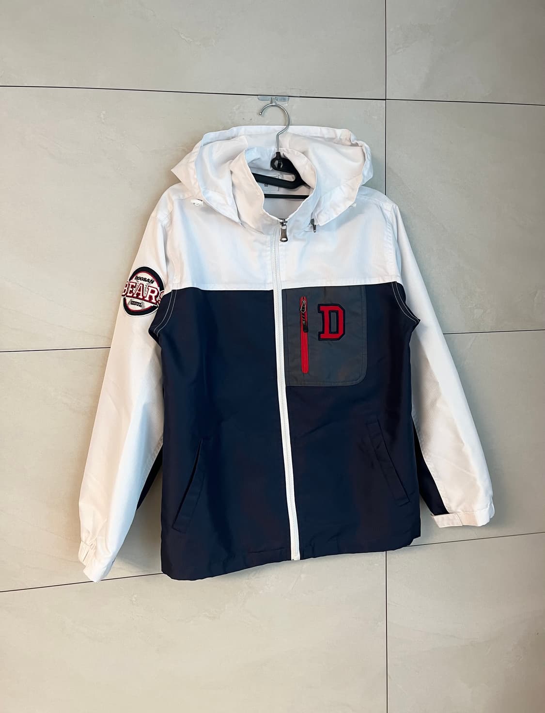 두산베어스 네포스 네이비 배색 후드 바람막이 [90]  상품이미지2