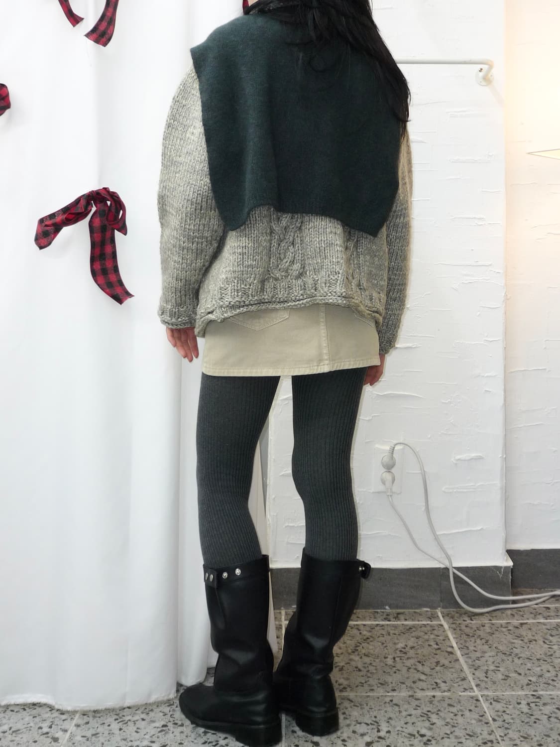 Layer-on knit shawl 상품이미지3