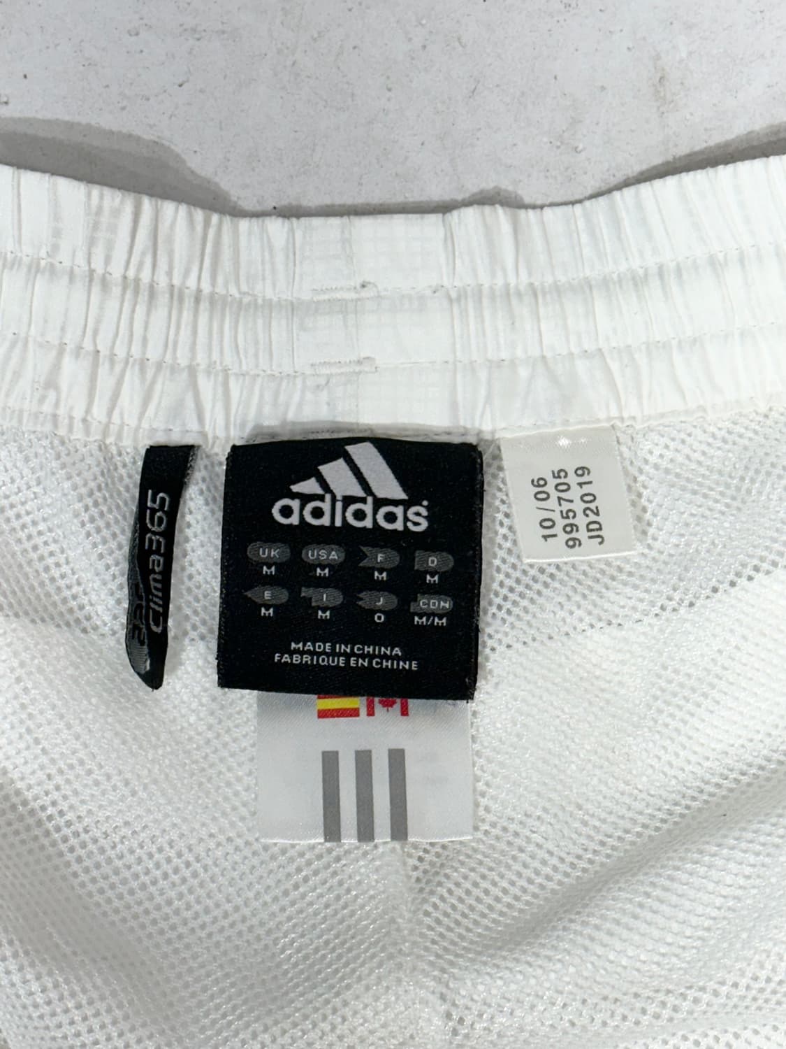 아디다스 와이드 화이트 블루 삼선 트랙 팬츠 추리닝 바지 L 상품이미지7