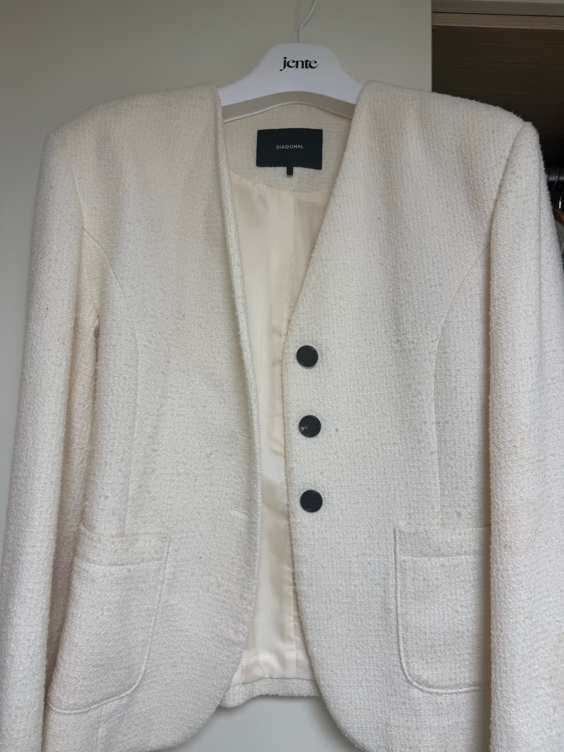 다이애그널 노카라 부클 자켓 상품이미지3