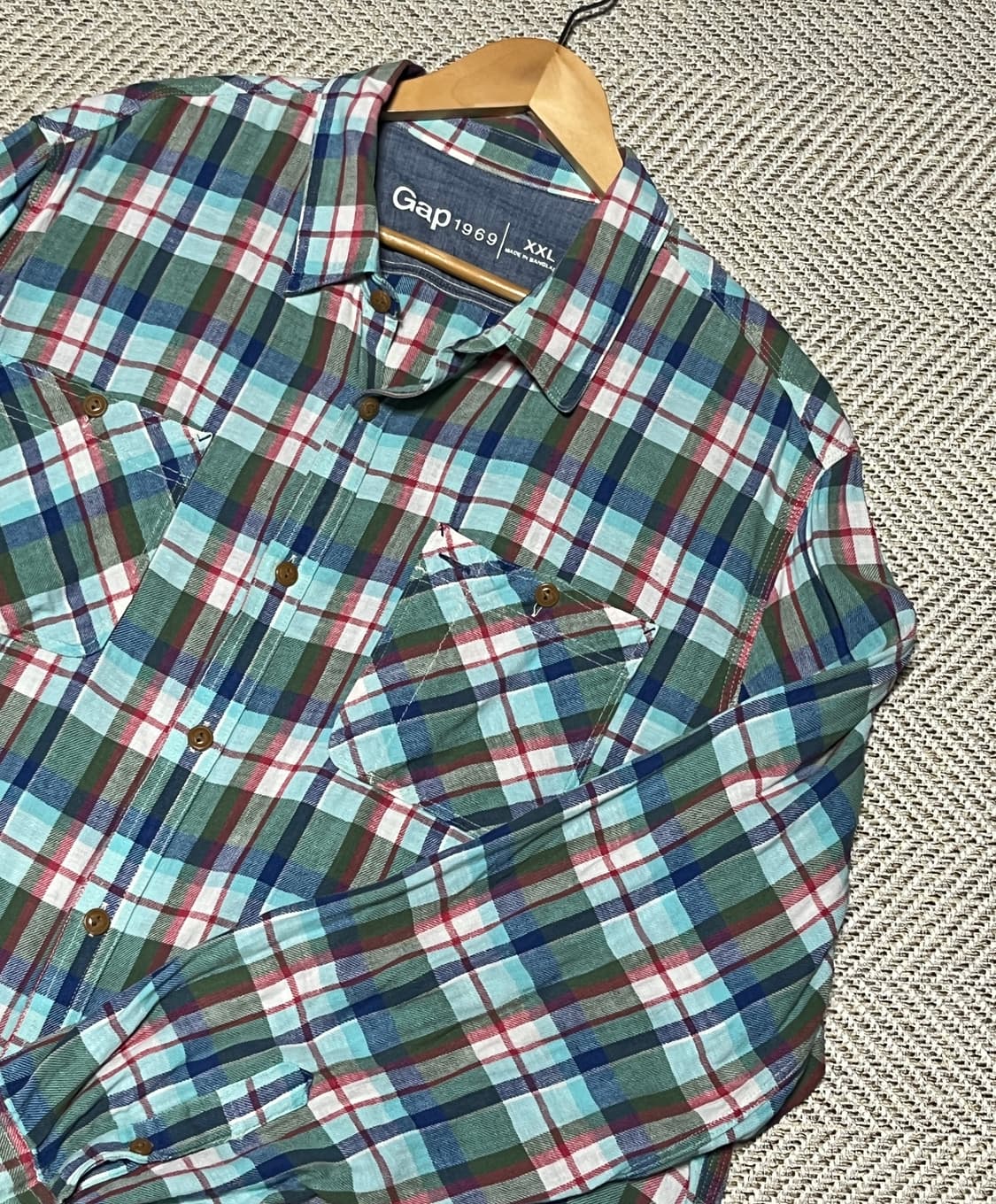 공용 갭 GAP 빈티지 체크 셔츠 남방 2XL 상품이미지7