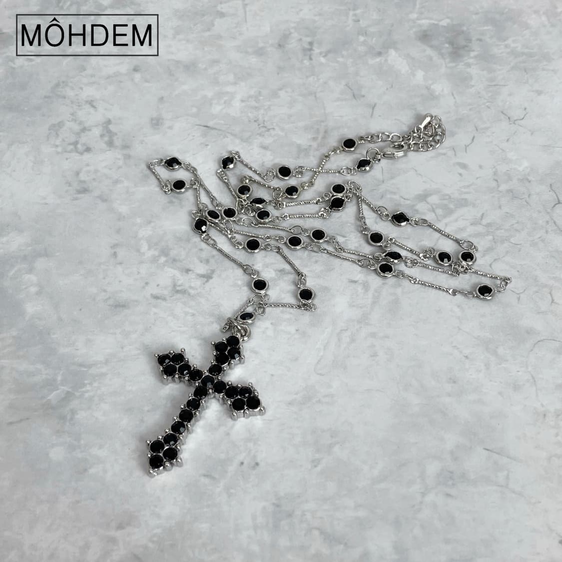 [Unisex] 원석 크로스 체인 목걸이 상품이미지4