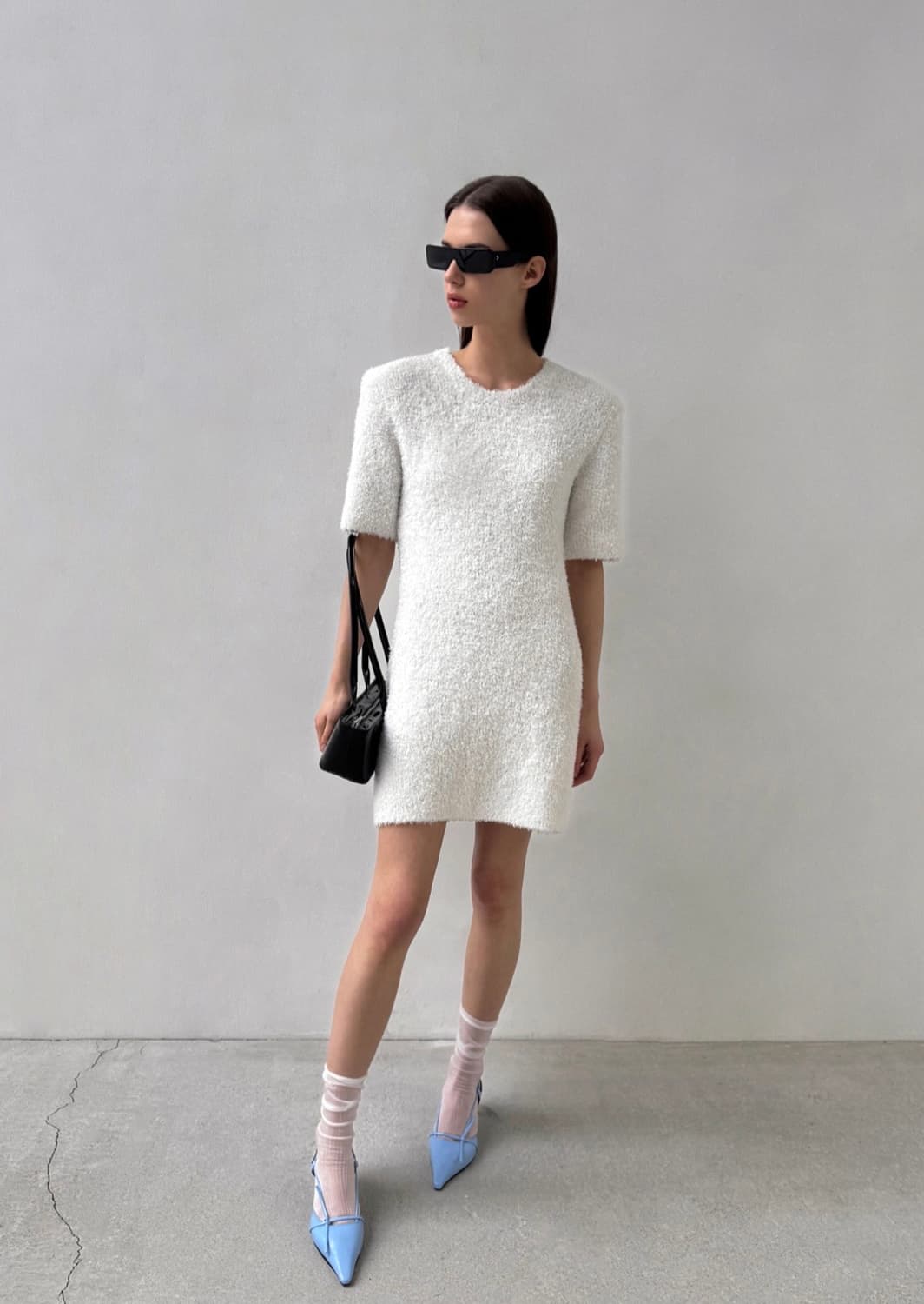 드래곤블루스 실루엣 니트 원피스 - 아이보리 S 상품이미지3