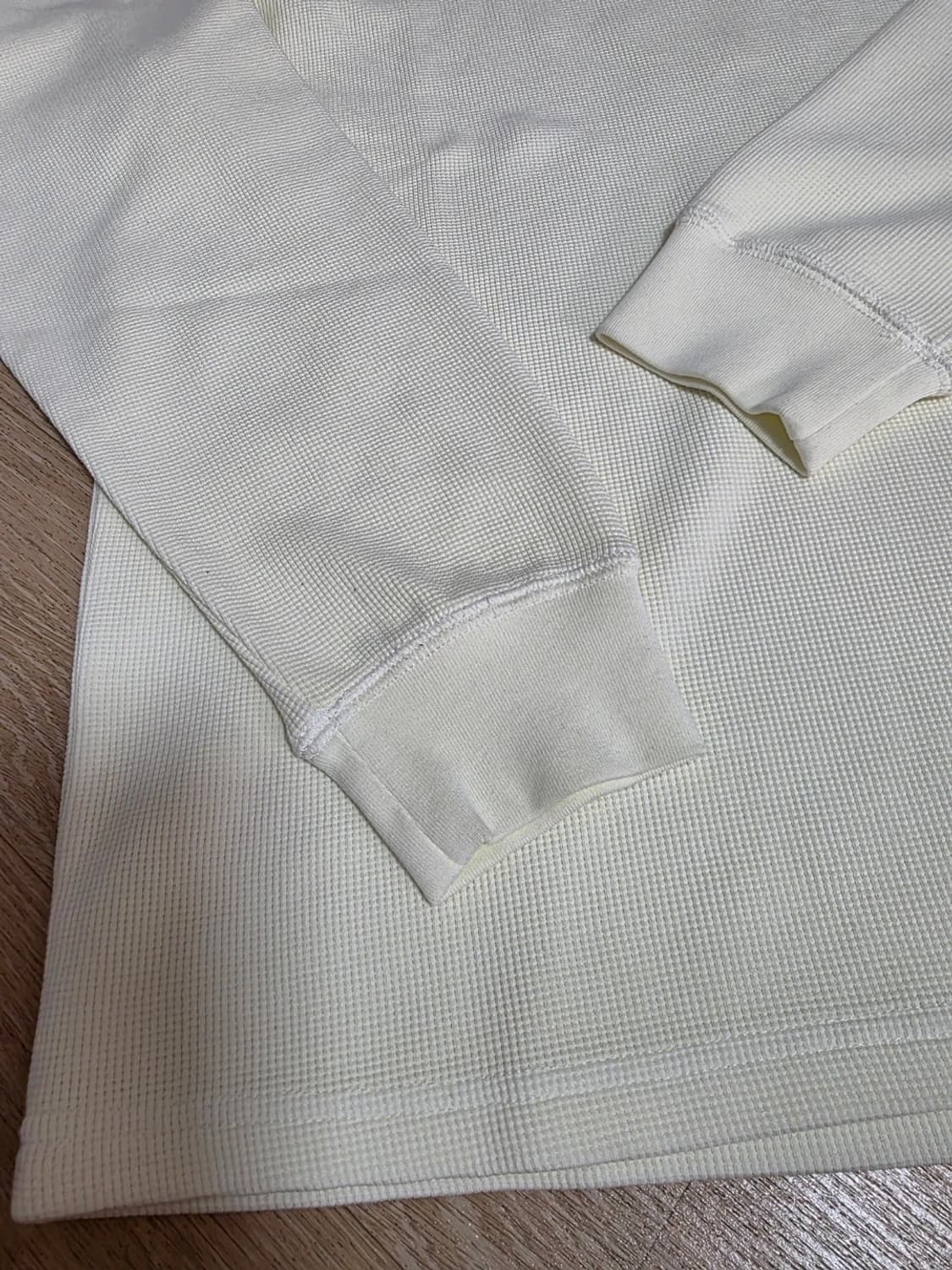 디스이즈네버댓 와플 롱슬리브 긴팔티 아이보리 M 상품이미지5