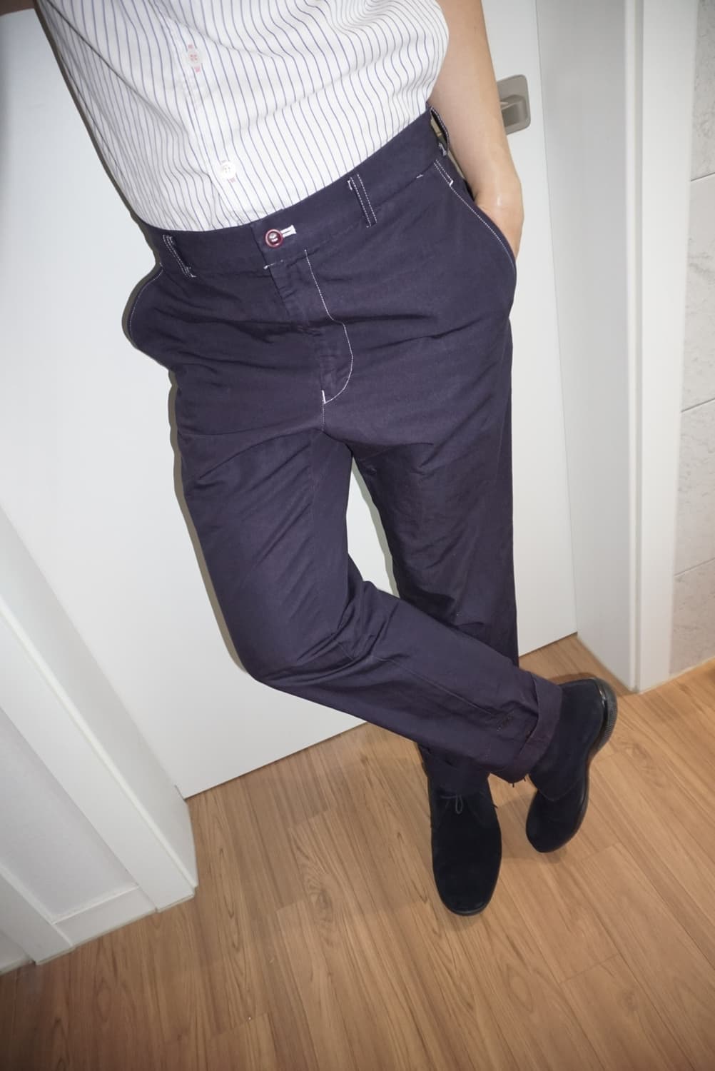 Comme des Garcons navy stitch pants 상품이미지4