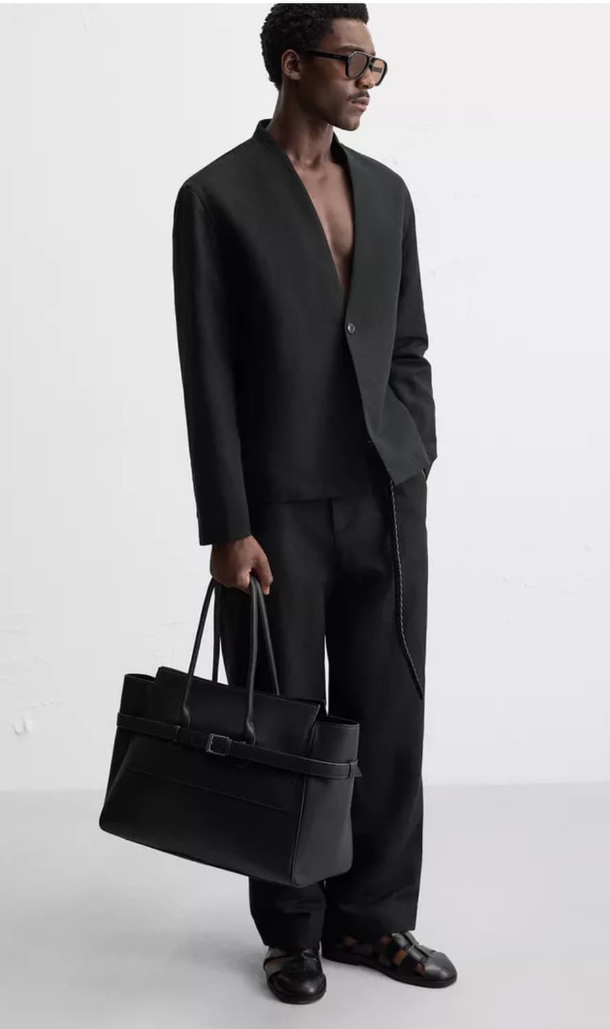 [OS] Zara 벨트 토트백 블랙 상품이미지2