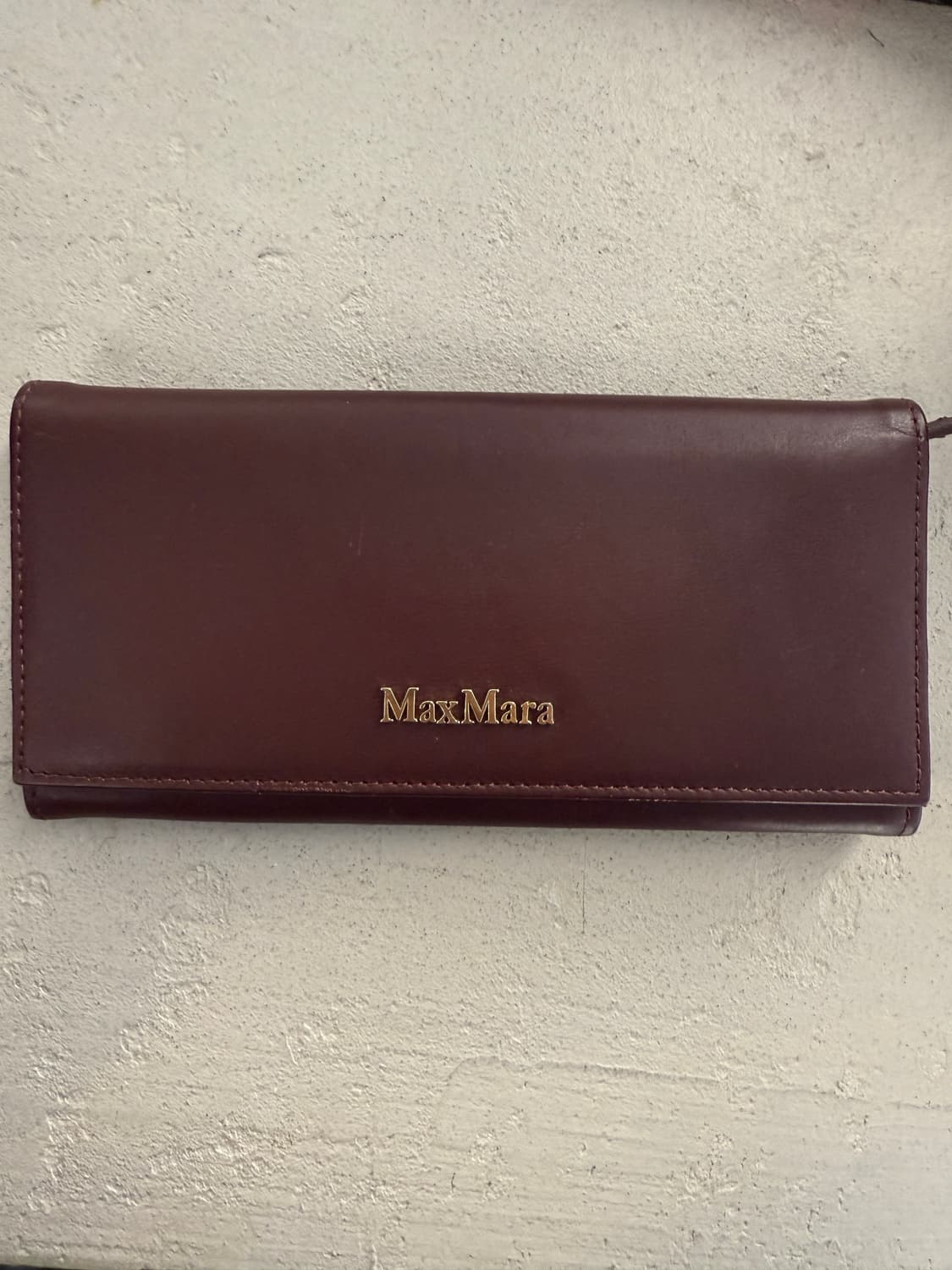 막스마라 버건디 가죽 장지갑 상품이미지2