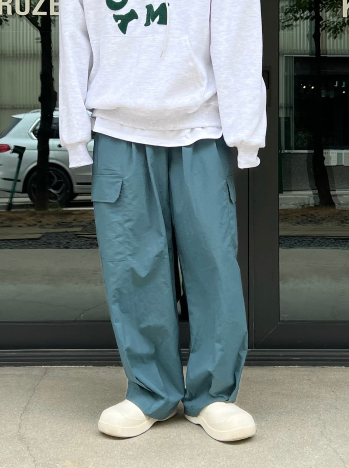 MENTO 나일론 카고 와이드 밴딩 팬츠 바지 상품이미지3