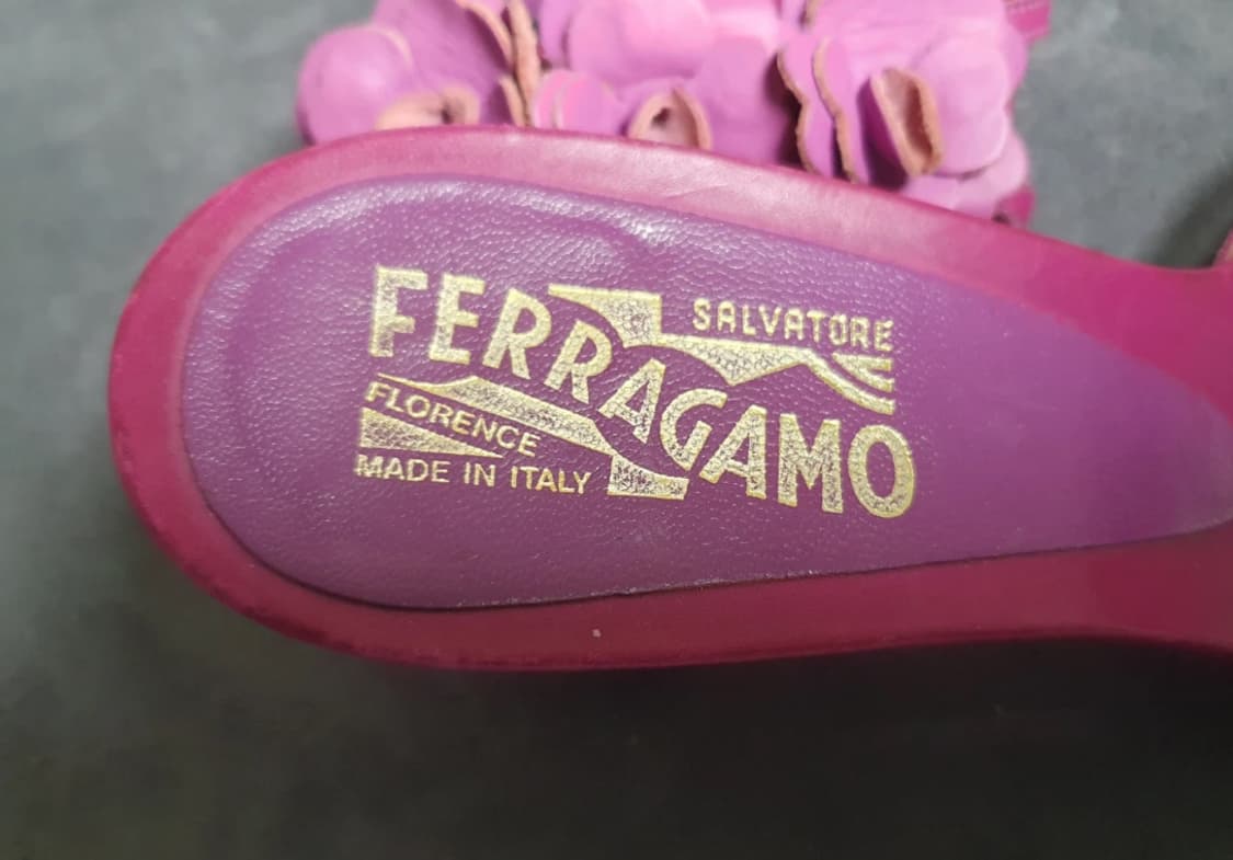 Ferragamo 페라가모 뮬 샌들 버건디 핑크 7 상품이미지4