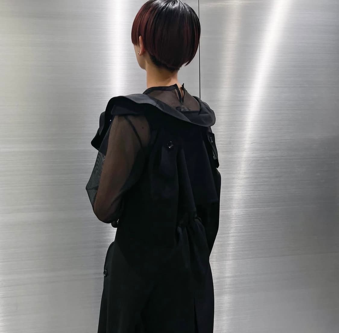 24ss 준야와타나베 꼼데가르송 아방가르드 울 트렌치 코트xs 상품이미지6