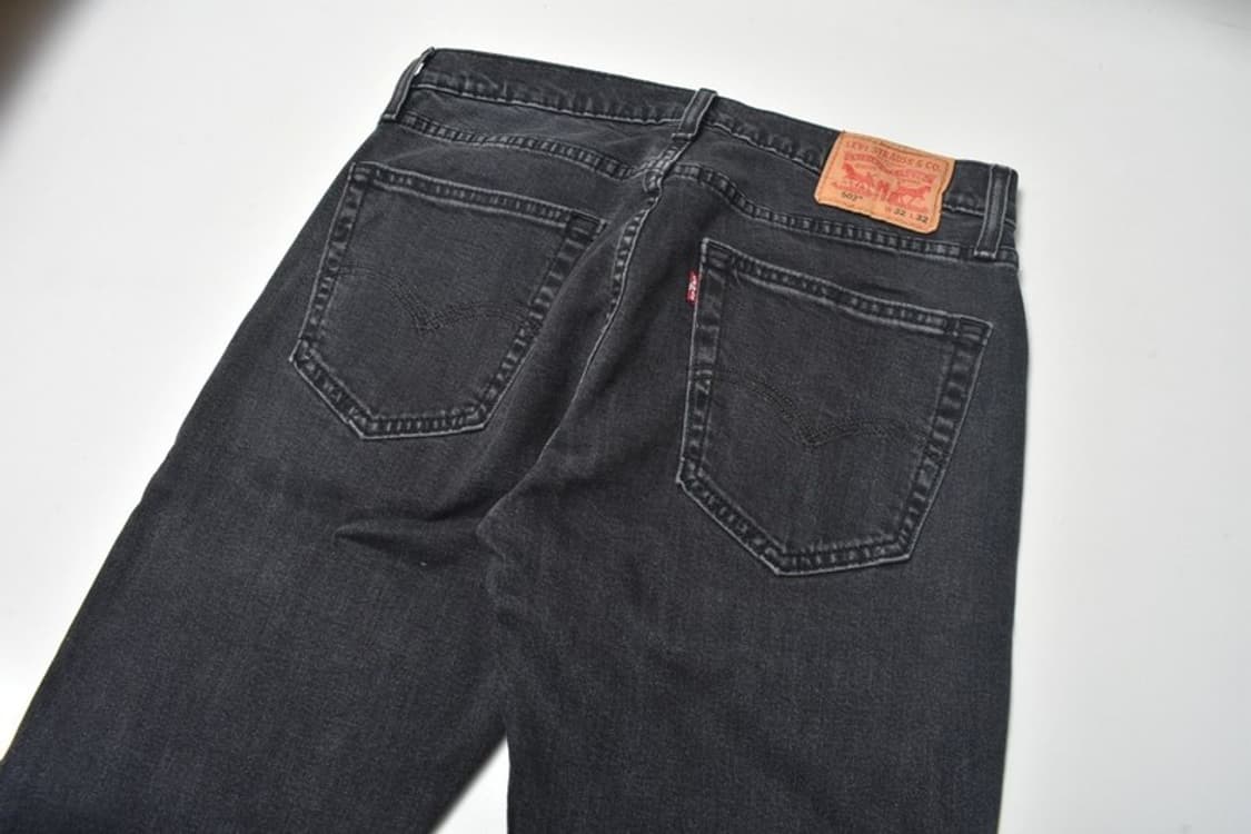 리바이스 502 청바지 데님팬츠 흑청 32 N1050 상품이미지7