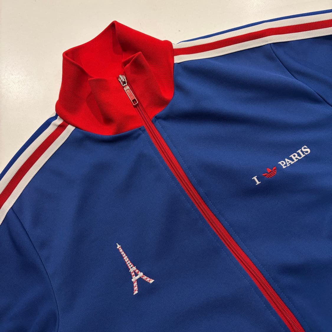 [M] 아디다스 파리 자켓 트랙탑 져지 블루/레드 삼선 D311 상품이미지3