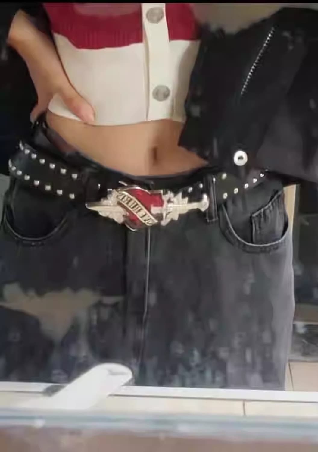 Love Hurts 하트 스터드 래더 벨트 상품이미지3