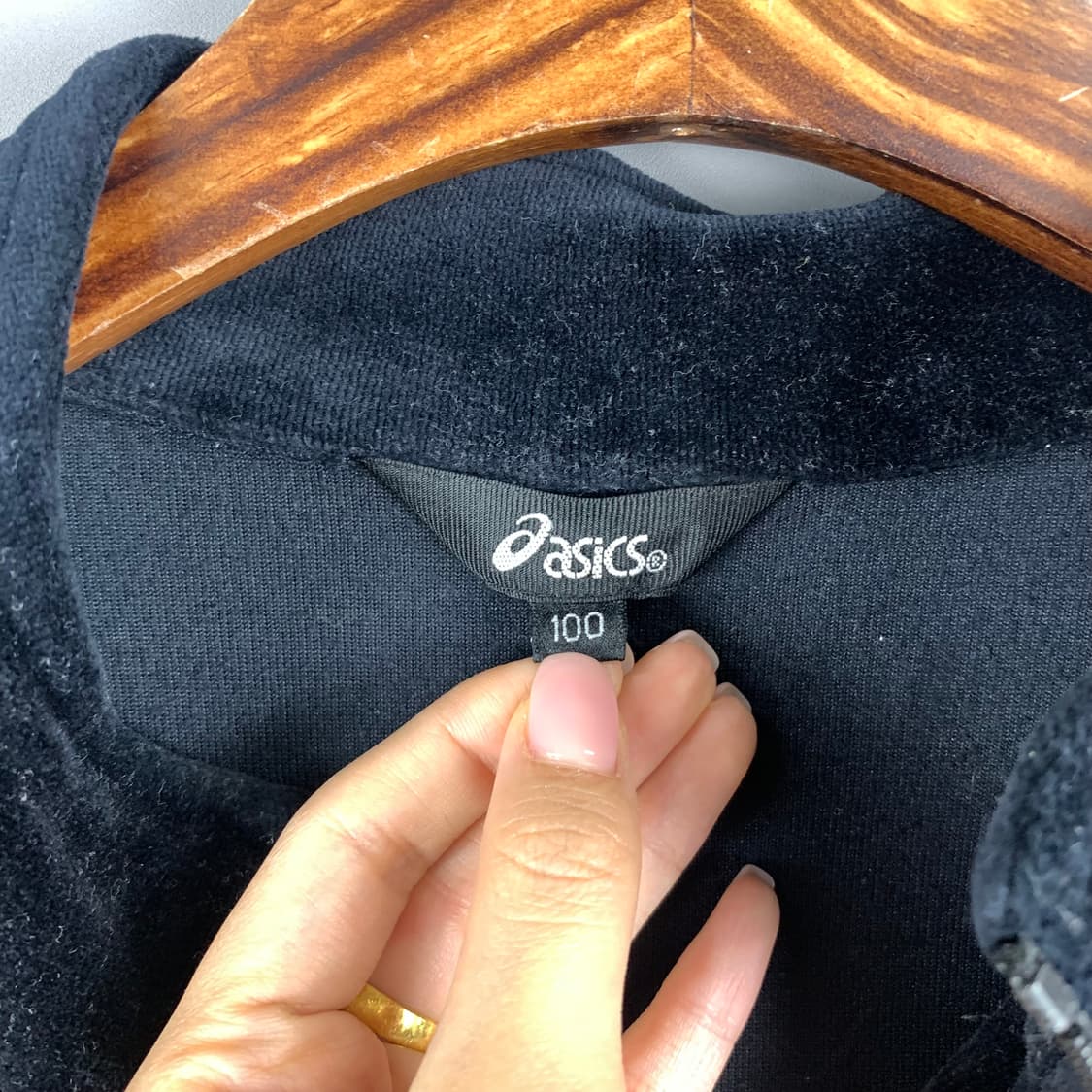 00s 아식스 블랙 벨루어 트랙 져지 상품이미지5