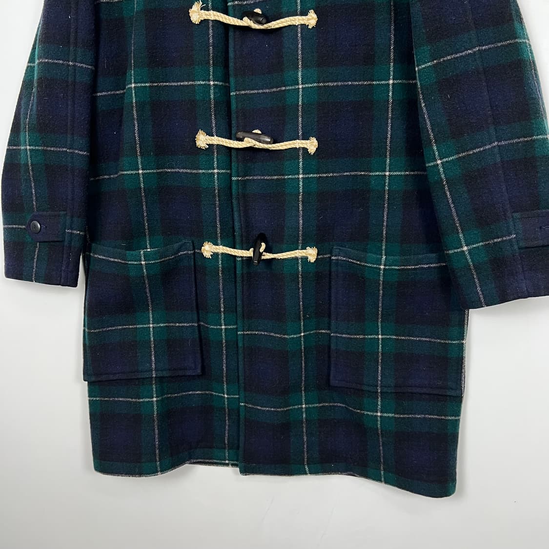 2000s PRL 폴로 랄프로렌 블랙와치 더플 코트 상품이미지3