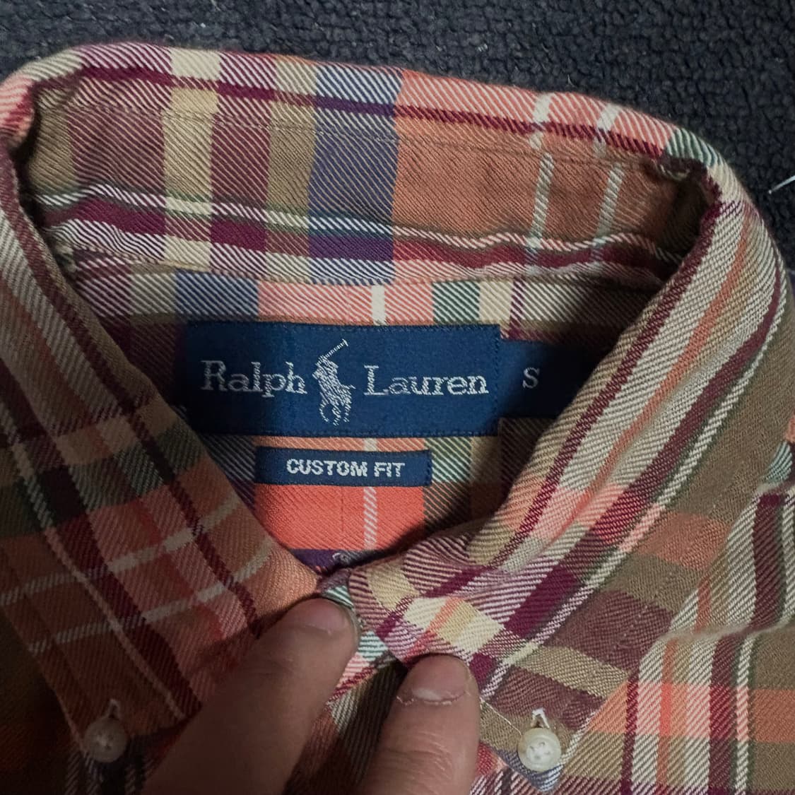 폴로 커스텀핏 폴로 체크 셔츠 S 상품이미지3