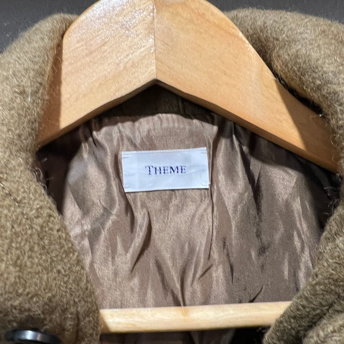 THEME 울 후드 롱코트 상품이미지3