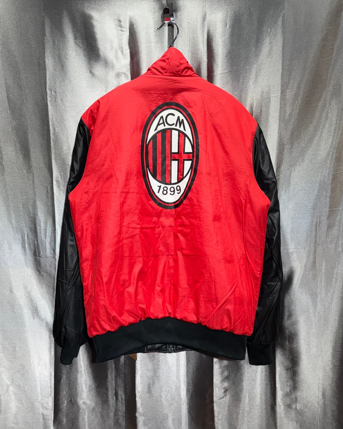 M 아디다스 파이어버드 AC밀란 레드 배색 리버시블 패딩 상품이미지8