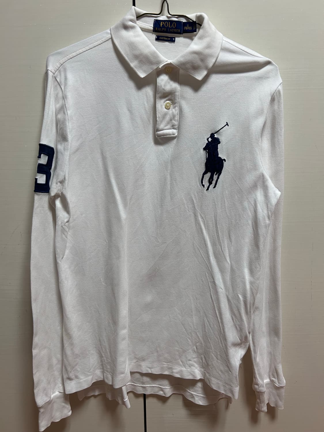 (정품) 폴로 랄프로렌 흰색 빅포니 긴팔 카라티 S 상품이미지1