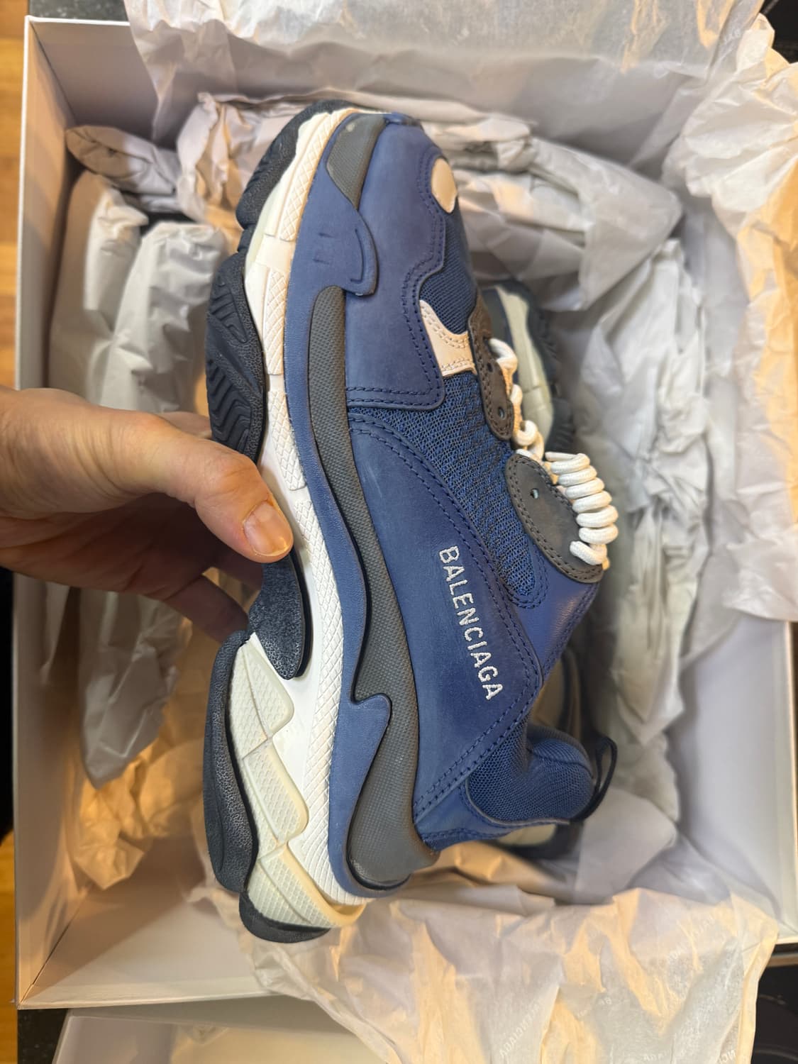 발렌시아가 트리플S 스니커즈 블루 41 상품이미지6