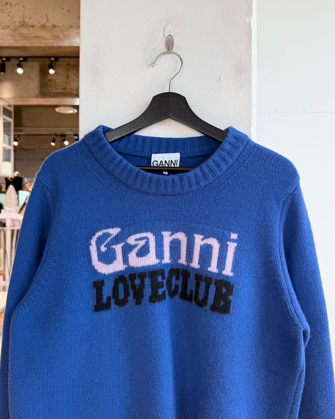 가니 블루 그래픽 오넥 풀오버 니트  상품이미지3